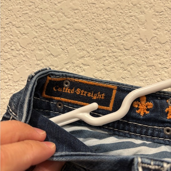 Women’s Rock Revival Cuffed Straight Nancy Western Jeans Pants Size 25 Cowgirl - Picture 4 of 7